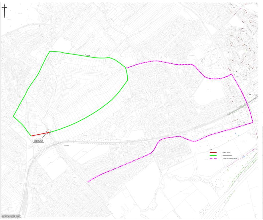 Map of proposed diversions
